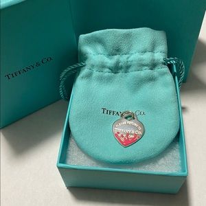 Tiffany & Co. pink splash heart tag charm